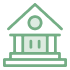 Icon illustration of a bank building